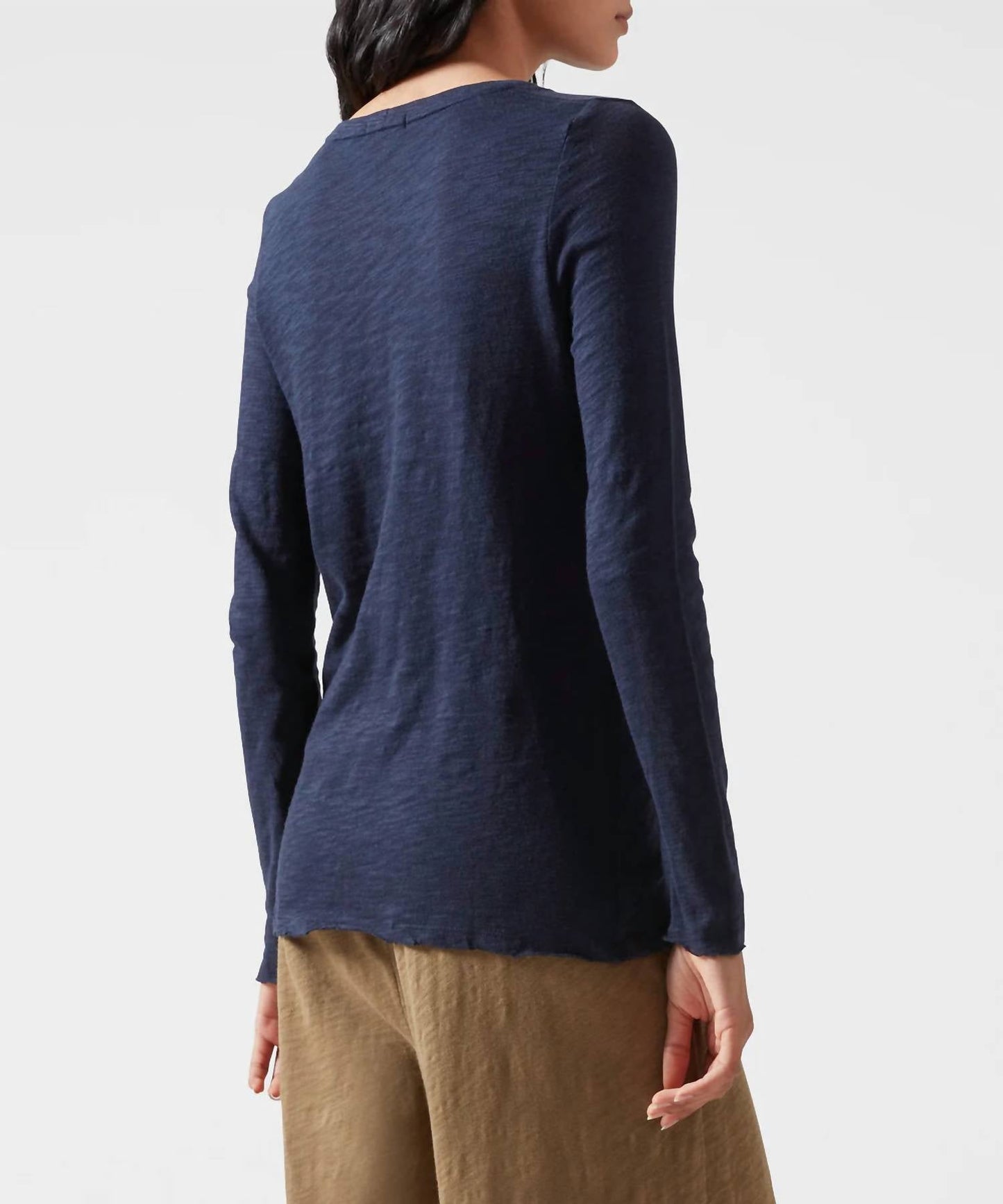 Atm - Slub Jersey Long Sleeve Destroyed Wash Tee