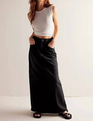 Free People - Come As You Are Denim Maxi Skirt