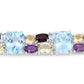 51.36 Carat Genuine Multi Stones .925 Sterling Silver Bracelet