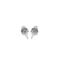 14k White Gold Spherical Stud Earrings (3.0 mm)