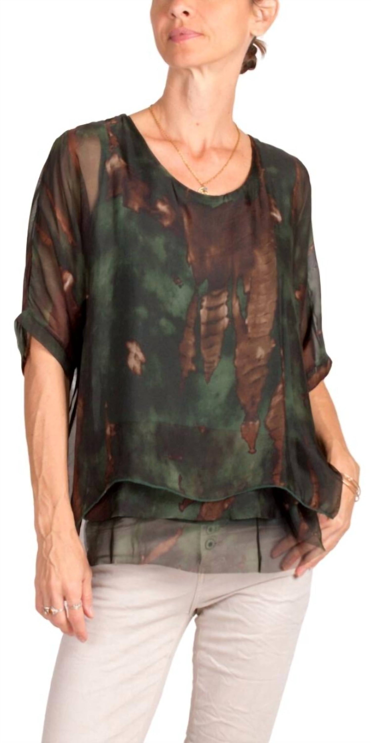 Gigi Moda - Carmelina Acid Wash Silk Kaftan
