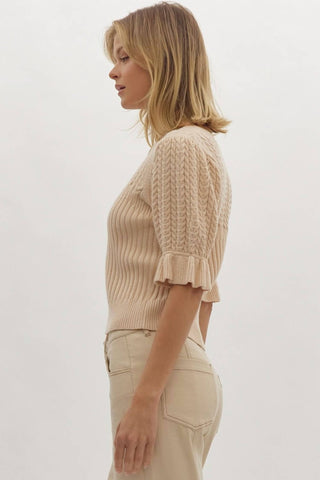 Entro - Cruise Control Short Sleeve Sweater Top