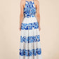 Geegee X Lovelo - Floral Eyelet Lace Tiered Maxi Sundress