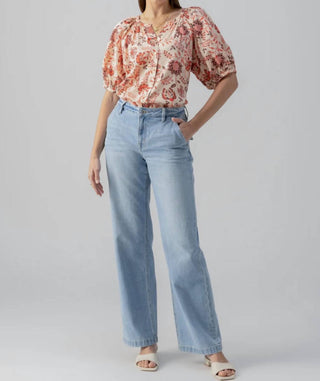 Sanctuary - BUBBLE SLEEVE BOHO BLOUSE