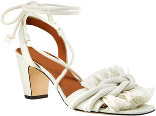 Tory Burch - Rope Ankle Strap Tassel Heeled Leather Sandal