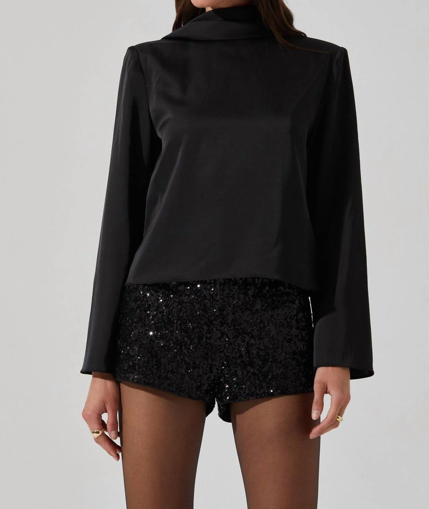 Astr - Bethwyn Satin Cowl Back Top