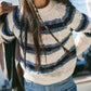 Free People - Frankie Cable Striped Pullover Sweater