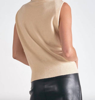 Elan - Sleeveless Mock Neck Sweater
