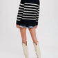 Bluivy - Chic Stripe Quarter Zip Pullover