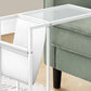 Accent Table, C-Shaped, Contemporary and Modern - White