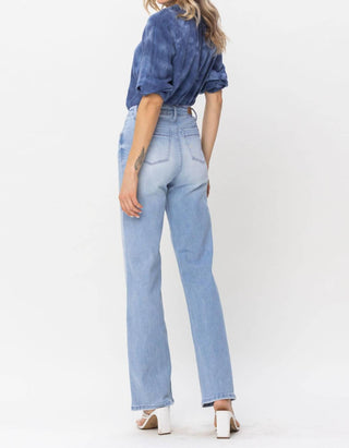 Judy Blue - High Waist With Pocket Details Wide Leg Denim Jeans