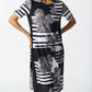 Joseph Ribkoff - Floral Stripe Print Dress