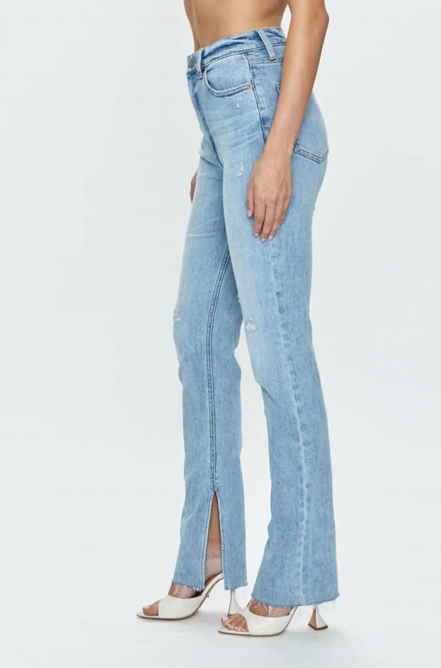 Pistola - Colleen Tower High Rise Modern Slim Raw Split Hem Denim Jeans