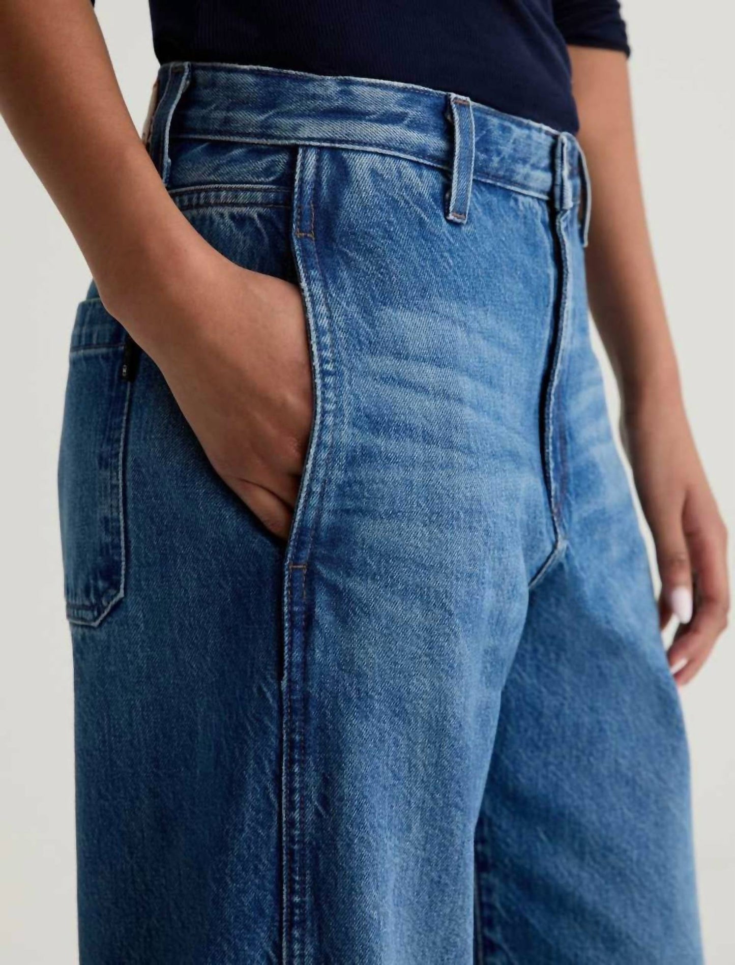 Ag Jeans - Mercer Cuffed High-rise Barrel Jean