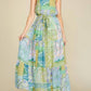 She + Sky - Chiffon Patchwork Tiered Maxi Dress