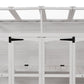 TOPMAX 78-Inch Wooden Greenhouse with Skylights and Folding Shelves