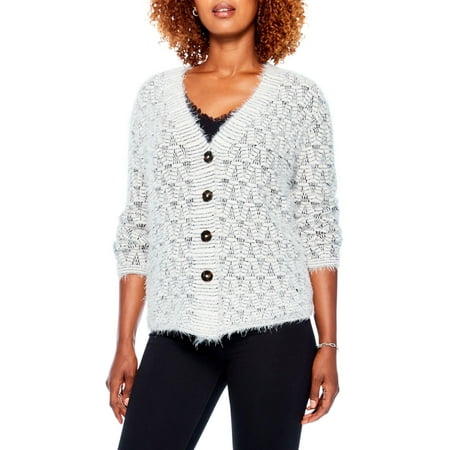 NICZOE Fluffy Mix Cardigan - Large