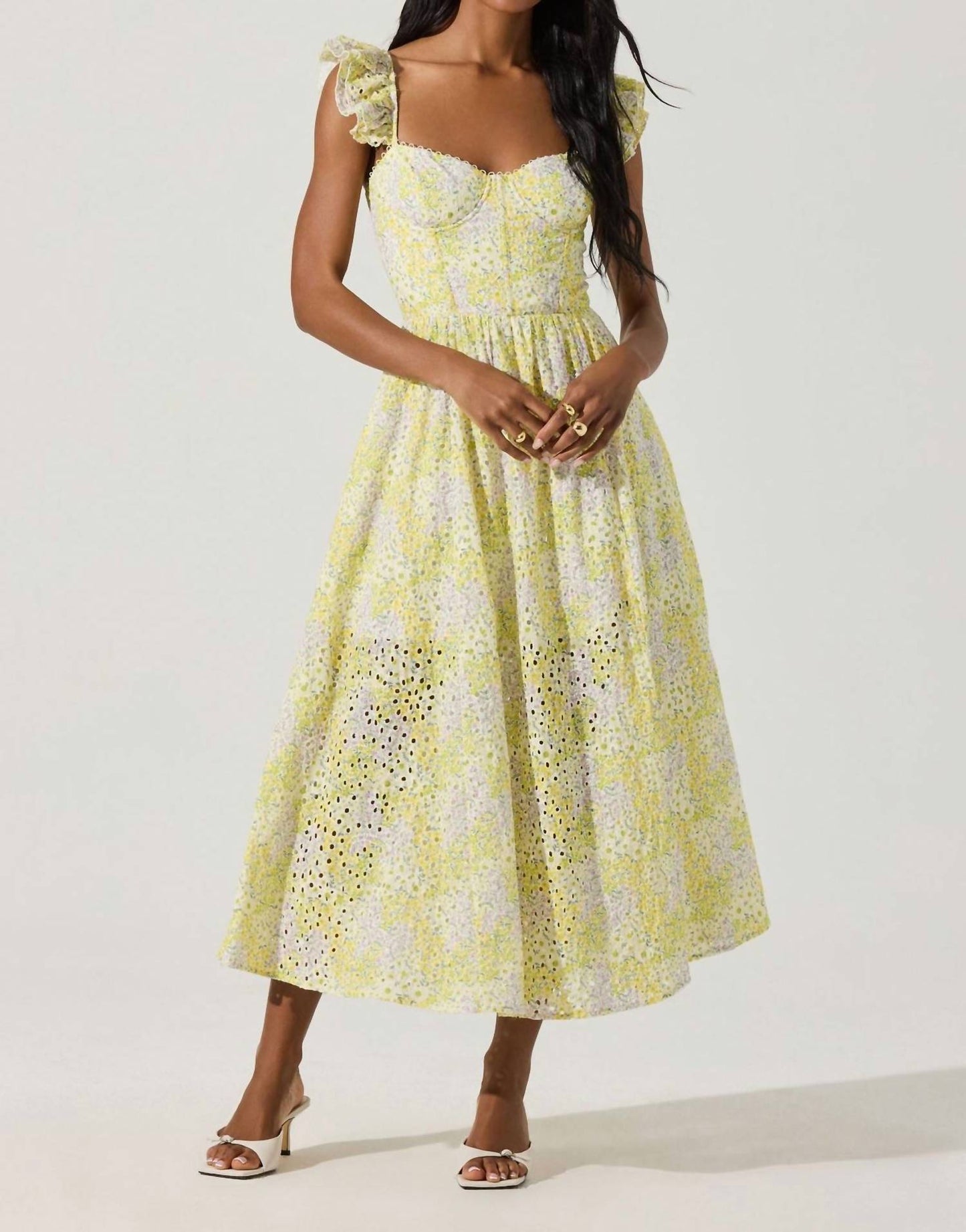 Astr - Lemon Floral Dress