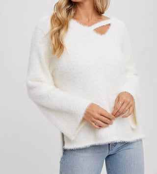 Bluivy - Callie Strappy Front Fuzzy Sweater