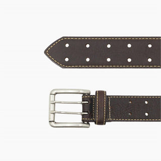 Lejon Leather Goods - Men's Vintage Bison Leather Double Barrel Usa Belt