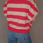 By Together - Striped Rugby Half Button Up Tee