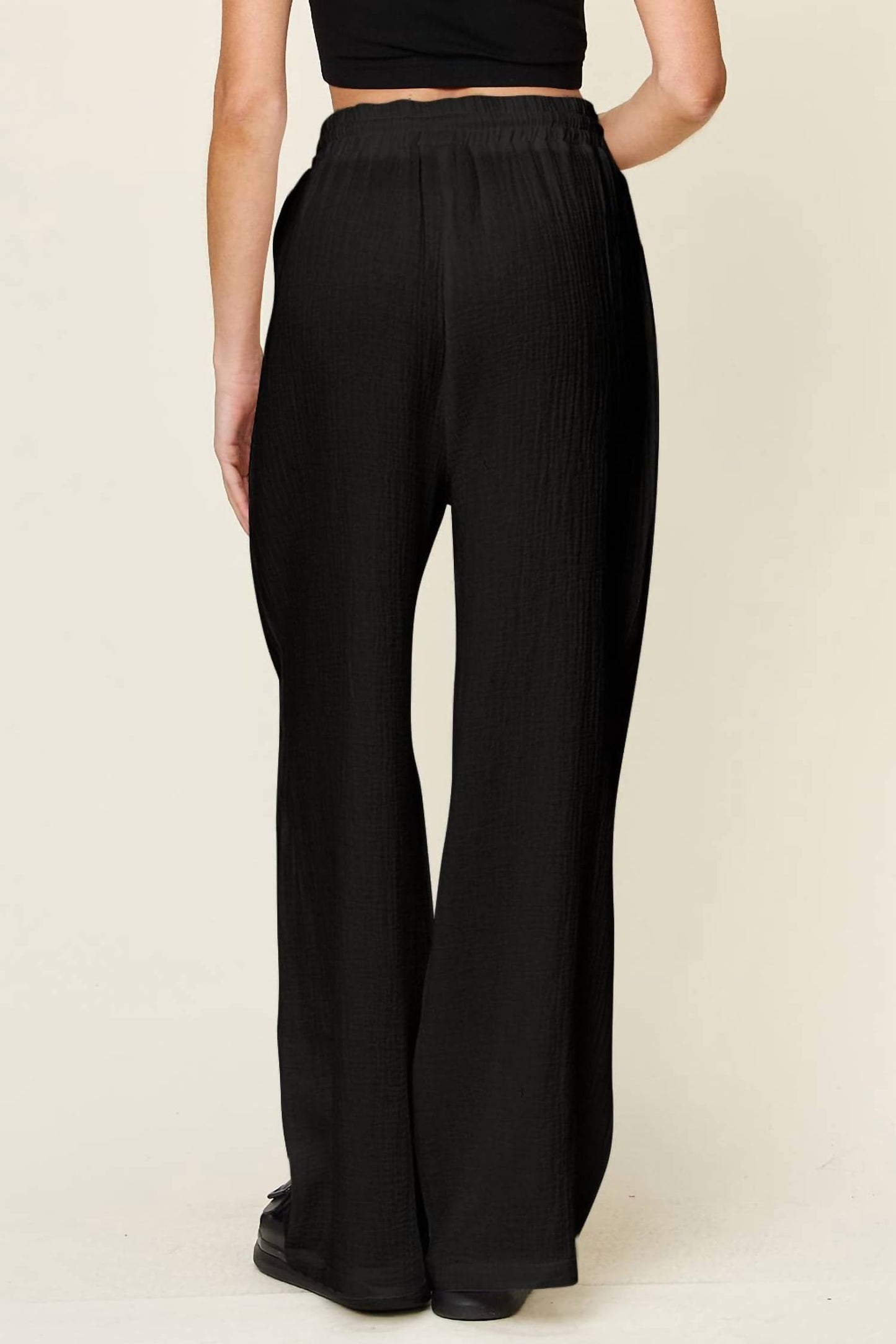 Double Take - Wide Leg Drawstring Pants