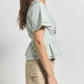 Derek Lam 10 Crosby - Caspien Twist Neck Short Sleeve Top