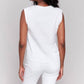 Charlie B - Floral Embroidered Sleeveless Cotton Top