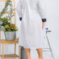 Karen T Design - Asymmetrical Shirt Dress With Contrast Collar
