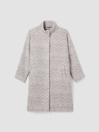 Eileen Fisher - Alpaca Jacquard Stand Collar Coat