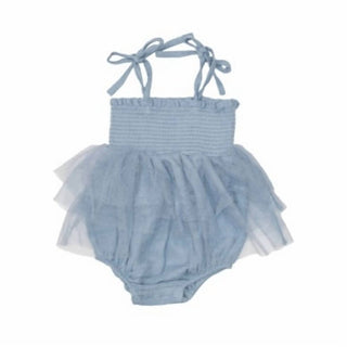 Angel Dear - Girls Soft Chambray Tutu Bubble Dress