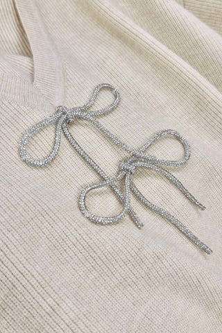 Able - Rhinestone Bow Sweater