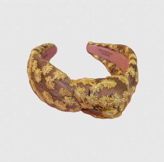 Bohemian Gemme - Women's Fall Floral Embroidered knotted Headband