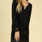Honey Punch - Floral Velvet Burnout Dress