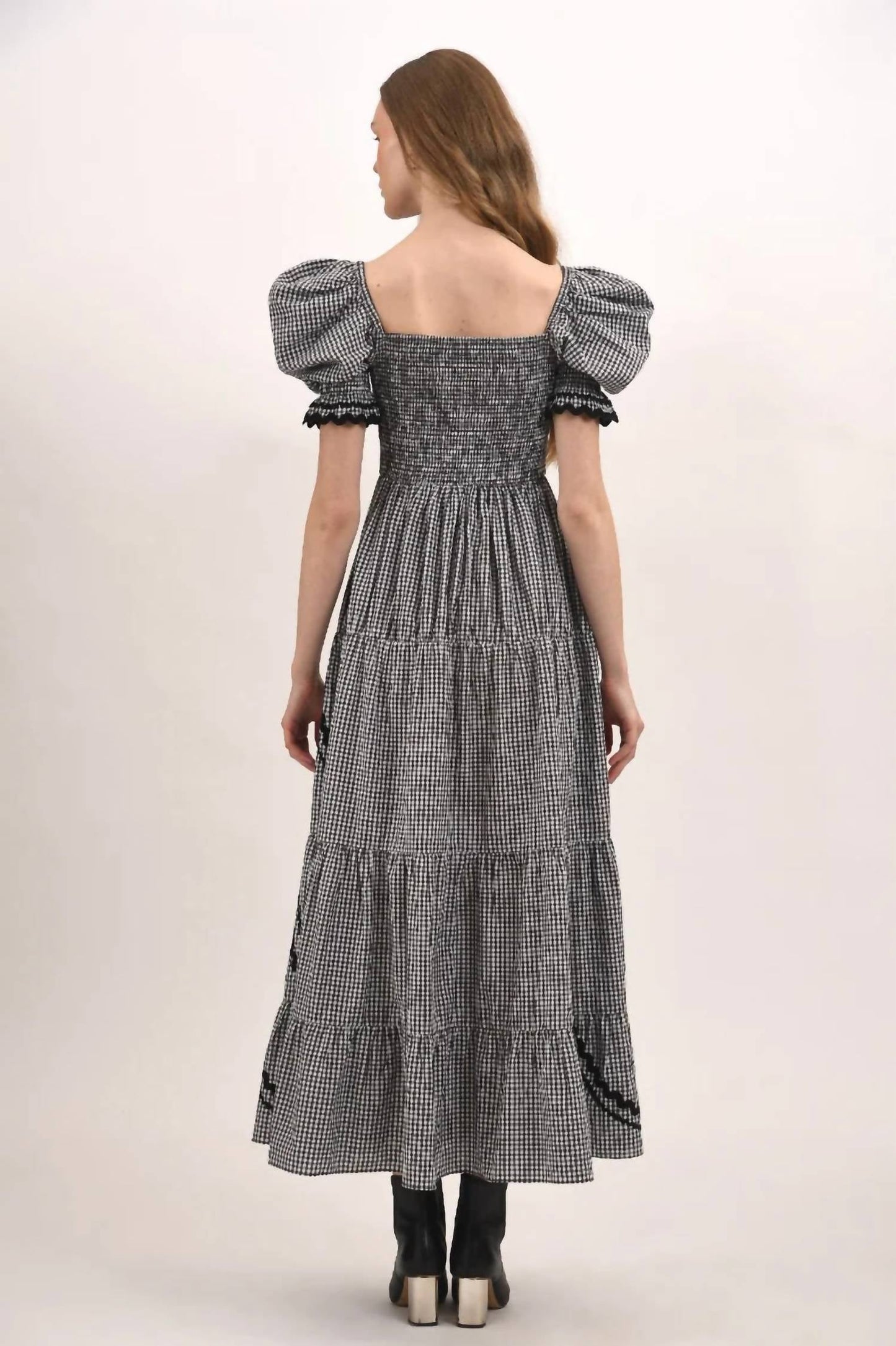 Celina Moon - Ebony V-neck Maxi Dress
