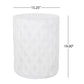 Outdoor Lightweight Concrete Side Table - Antique White