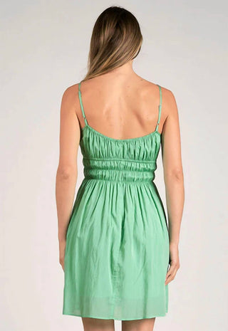 Elan - Dress Spagetti Straps Smocked Mini Dress