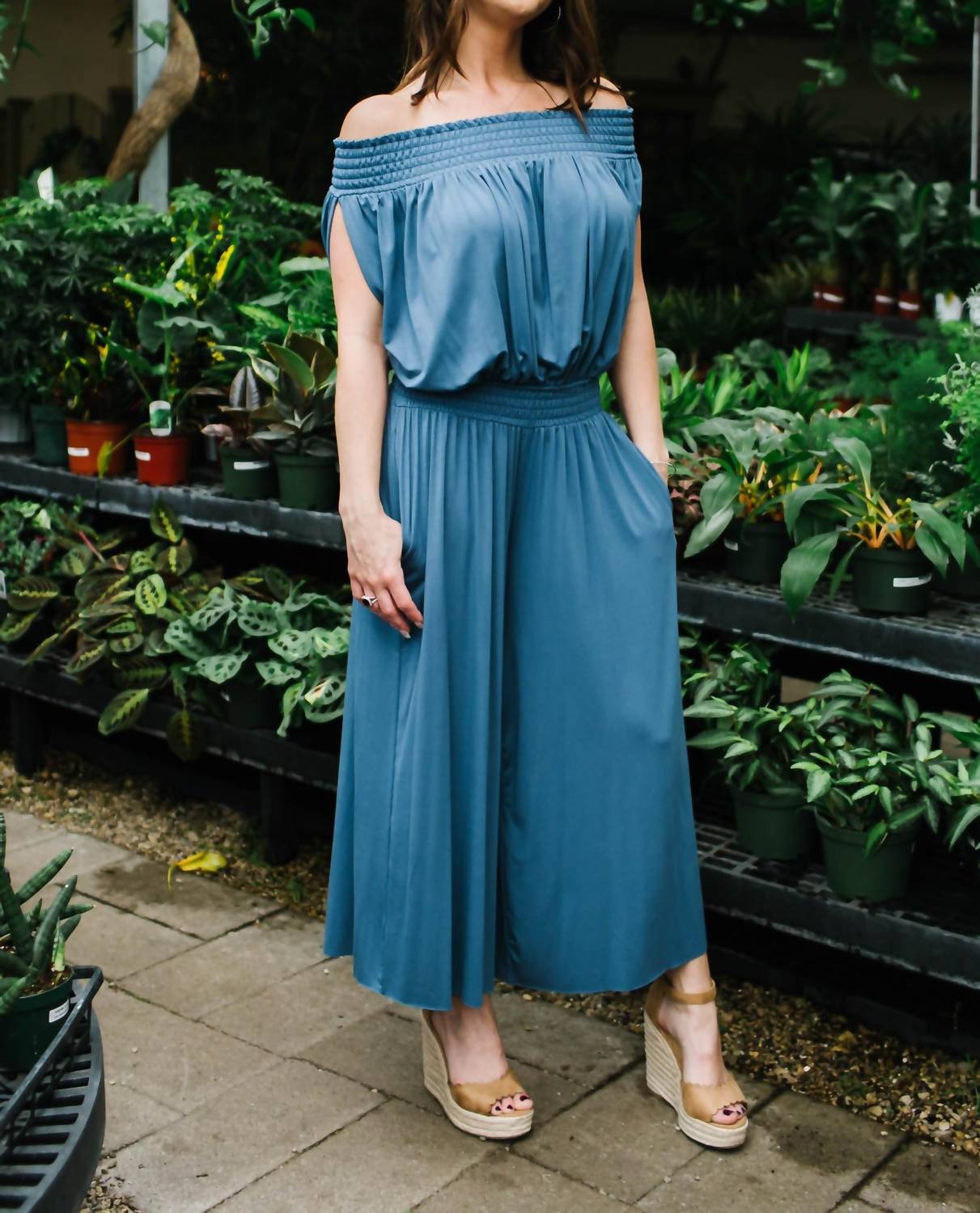 elan off the shoulder dress Elain Satin Off Shoulder Midi Dress