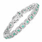 2.40 Carat Genuine Emerald .925 Sterling Silver Bracelet