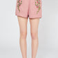 Entro - Floral Embroidered Shorts