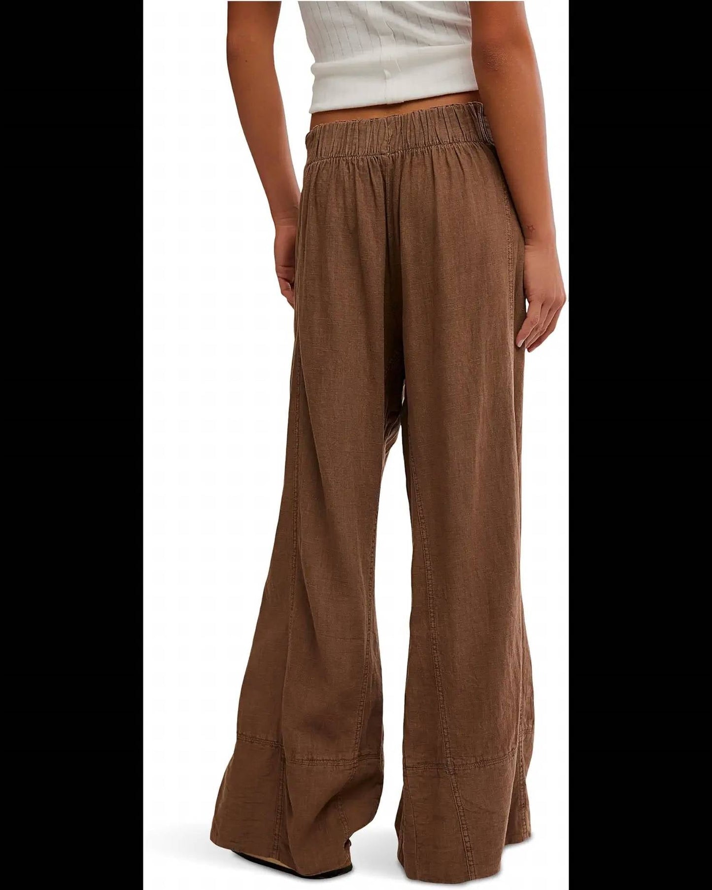 Free People - Day's End Cotton-linen Pull-on Pants
