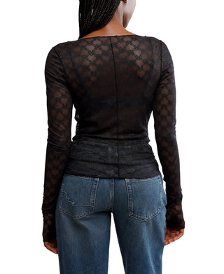 Free People - From Me To You Bow Pattern Lace Top