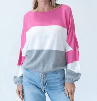 Six/Fifty - Sale Georgia Long Sleeve Color Block Sweater