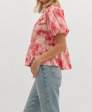 Entro - Abstract Print Top