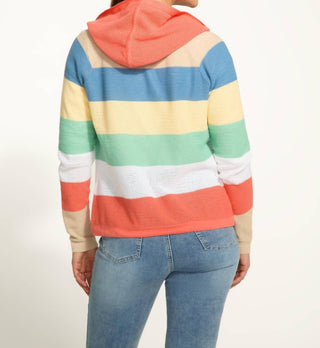 Fdj - Striped Hooded Cardigan