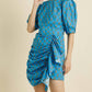 Aureum - Ruched Sash Mini Dress