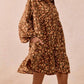 Bibi - Floral Print Corduroy Dress