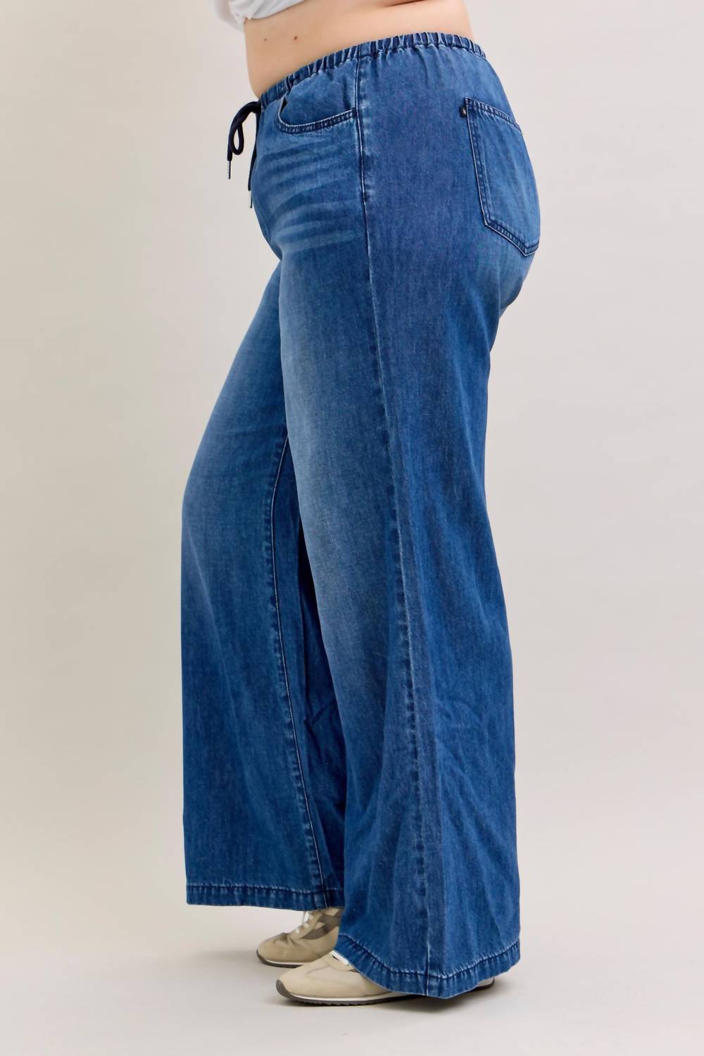 Judy Blue - Women's High Waist Featherweight Palazzo Fit Jeans