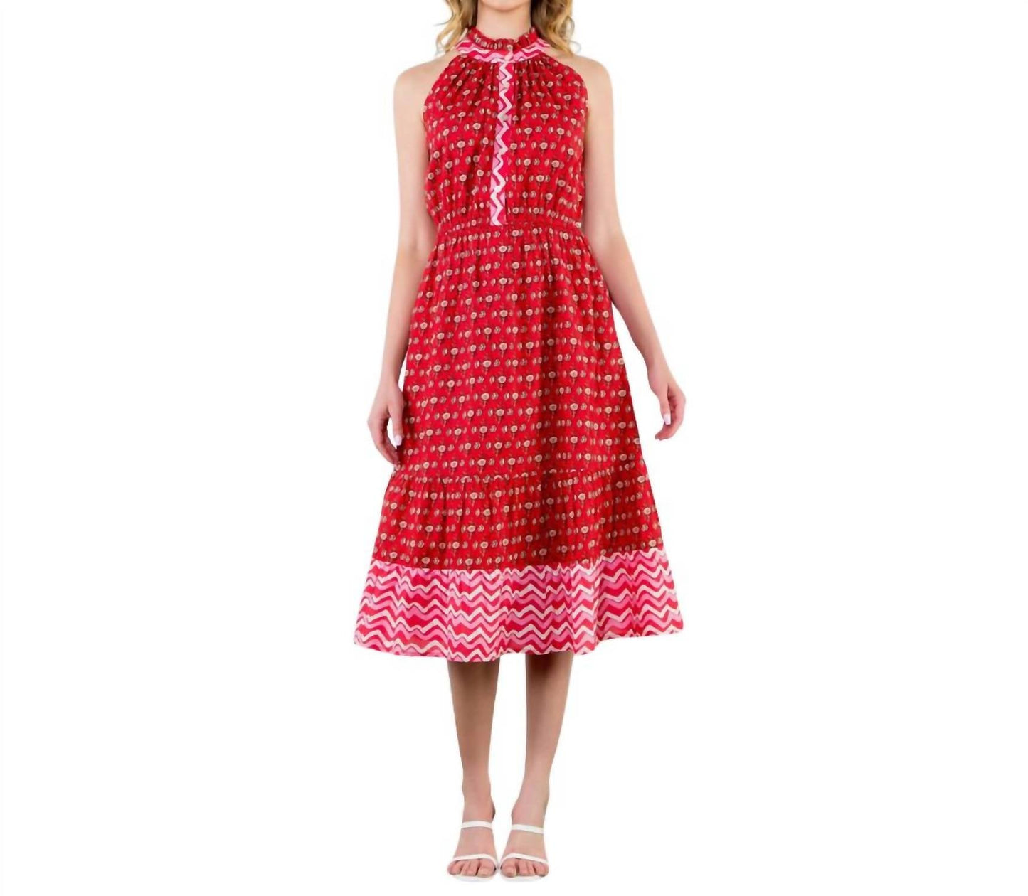 Thml - Halter Print Midi Dress