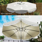Vented Patio Table Umbrella with Crank and Push Button Tilt